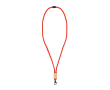 Lanyard van RPET in kleuren met bamboedetail om te personaliseren kleur rood