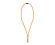 Lanyard van RPET in kleuren met bamboedetail om te personaliseren kleur oranje