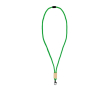 Lanyard van RPET in kleuren met bamboedetail om te personaliseren kleur groen