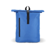 Rolltop RPET rugzak met klein voorvak met rits 20L kleur blauw