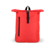 Rolltop RPET rugzak met klein voorvak met rits 20L kleur rood