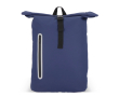 Rolltop rugzak van PU met reflecterende details 20L kleur donkerblauw