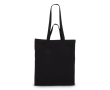 Katoenen tas OEKO-TEX in leuke kleuren met dubbele hengsels 140 g/m² kleur zwart