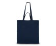 Katoenen tas OEKO-TEX in leuke kleuren met dubbele hengsels 140 g/m² kleur donkerblauw