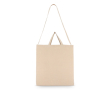 Katoenen tas OEKO-TEX in naturel kleur met dubbele hengsels 220 g/m² kleur beige