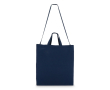 Katoenen tas OEKO-TEX in diverse kleuren met dubbele hengsels 220 g/m² kleur donkerblauw