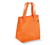 Kleine koeltas om mee te nemen met aluminium voering kleur oranje