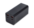 Snellaad-powerbank met twee verschillende poorten 20.000 mAh kleur zwart