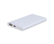 Powerbank van gerecycled aluminium in diverse kleuren 4.000 mAh kleur wit