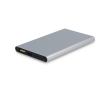 Powerbank van gerecycled aluminium in diverse kleuren 4.000 mAh kleur zilver
