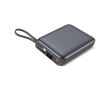 Bedrukbare powerbank met LED-scherm en snelladen 20.000mAh kleur donkergrijs