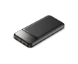 Compacte powerbank met snelladen en LED-display 10.000mAh kleur zwart
