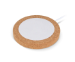 Ronde draadloze oplader met ruime personaliseerbare oppervlakte 15W kleur bruin