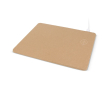 Muismat van gerecycled papier met draadloze oplader kleur naturel