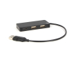 USB-C- en USB-A-hub van gerecycled aluminium met 3 poorten kleur zwart