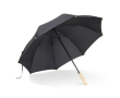 RPET stormbestendige paraplu met houten uiteinden 25'' kleur zwart