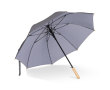 RPET stormbestendige paraplu met houten uiteinden 25'' kleur grijs