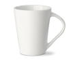 Witte porseleinen mok met driehoekig handvat 270ml kleur wit
