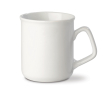 Witte porseleinen mok met ronde rand en capaciteit van 280ml kleur wit