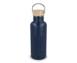 Thermosfles lekvrij met bamboe dop en handgreep 500 ml kleur donkerblauw