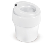 To-go beker met gekleurde deksel, 100% recyclebaar 240ml kleur wit