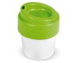 To-go beker met gekleurde deksel, 100% recyclebaar 240ml kleur lichtgroen
