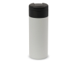 RVS fles met zwarte opklapbare dop 400ml kleur wit