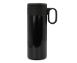 RVS fles met dop die als beker fungeert 400ml kleur zwart