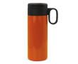 RVS fles met dop die als beker fungeert 400ml kleur oranje