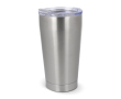 Takeaway thermosbeker van keramiek met zilverkleurige details 500ml kleur zilver