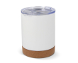 Keramische takeaway beker met kurkbodem en capaciteit van 350ml kleur wit