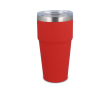 Thermosbeker met keramisch binnenwerk en transparant deksel 500 ml kleur rood