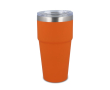 Thermosbeker met keramisch binnenwerk en transparant deksel 500 ml kleur oranje