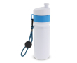 BPA-vrije sportfles met kleuraccent en riem 500ml kleur lichtblauw