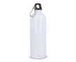 Fles van gerecycled roestvrij staal in metallic kleuren 750 ml kleur wit
