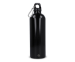 Fles van gerecycled roestvrij staal in metallic kleuren 750 ml kleur zwart