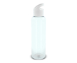RPET fles in transparante kleuren met geometrisch handvat 600ml kleur wit