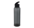 RPET fles in transparante kleuren met geometrisch handvat 600ml kleur zwart