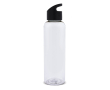Transparante RPET fles met gekleurd geometrisch handvat 600ml kleur doorzichtig zwart