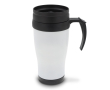 Dubbelwandige RVS beker met draaggreep 350ml kleur wit