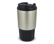 RVS meeneembeker met afsluitbare deksel 450 ml kleur zwart