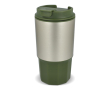 RVS meeneembeker met afsluitbare deksel 450 ml kleur olijfgroen