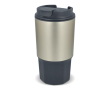 RVS meeneembeker met afsluitbare deksel 450 ml kleur grijs