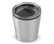 Dubbelwandige RVS beker geschikt voor koffiemachines 180ml kleur zilver