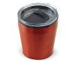 Dubbelwandige RVS beker geschikt voor koffiemachines 180ml kleur donkerrood
