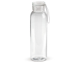 Plastic fles met dop en gekleurd draaghandvat 600ml kleur doorzichtig wit
