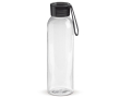 Plastic fles met dop en gekleurd draaghandvat 600ml kleur doorzichtig zwart