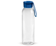 Plastic fles met dop en gekleurd draaghandvat 600ml kleur doorzichtig blauw