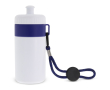 Witte BPA-vrije bidon met draagkoord 500ml kleur donkerblauw