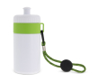 Witte BPA-vrije bidon met draagkoord 500ml kleur lichtgroen